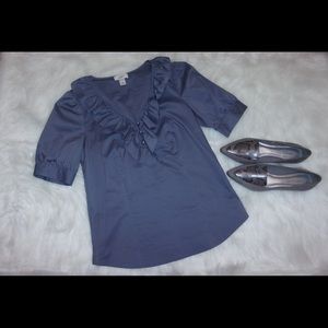Ann Taylor Loft Ruffled Blouse